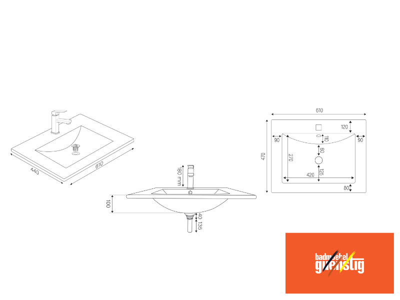 Bathroom Furniture Set  "Aurelie" B-Ware